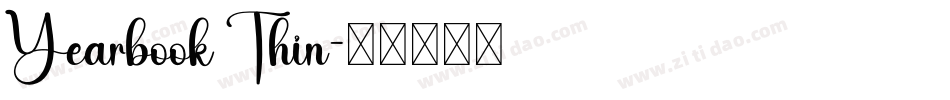 Yearbook Thin字体转换